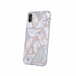 Husa pentru SAMSUNG Galaxy A22 (5G) - Geometric Marble (Roz)