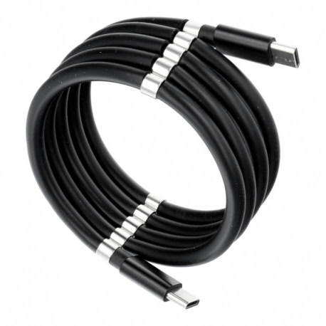 Cablu Date & Incarcare Tip C - Tip C 3A Magnetic (Negru) 1 Metru C676