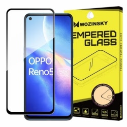 Folie de Sticla 5D Full Glue Oppo Reno 5 (4G) \ Reno 5 (5G) (Negru) Case Friendly Wozinsky