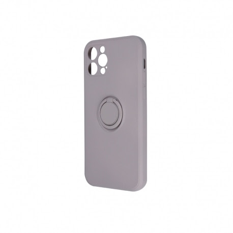Husa pentru SAMSUNG Galaxy A12 - Ring Silicon Cover (Gri)