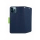 Husa pentru APPLE iPhone 12 \ 12 Pro - Fancy Book (Bleumarin)