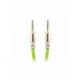 Cablu Audio AUX Jack 3.5mm (Verde) 1 Metru Bulk