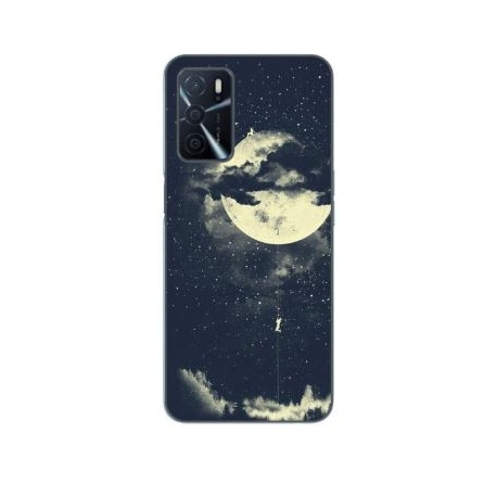 Husa Oppo A16 Silicon Gel Tpu Model Moon Climbing