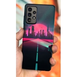 Husa compatibila cu Samsung Galaxy A52 model Night City, Silicon
