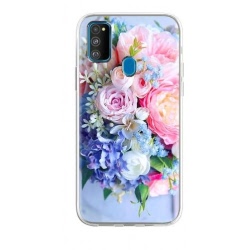 Husa Silicon Soft HQ Print, Compatibila Cu Motorola Moto E20, Buchet