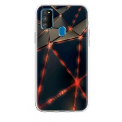 Husa Silicon Soft HQ Print, Compatibila Cu Motorola Moto E20, Black and Red