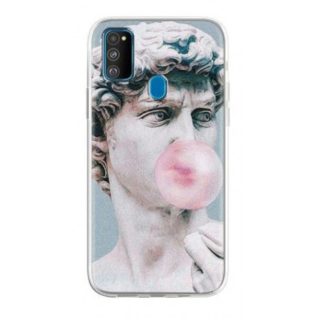 Husa Silicon Soft HQ Print, Compatibila Cu Motorola Moto E20, Buble Gum