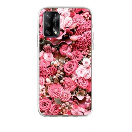 Husa Silicon Soft HQ Print, Compatibila Cu Oppo A55 5G, Pink Flowers