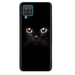 Husa Silicon Soft HQ Print, Compatibila Cu Oppo A55 5 G, Black Cat