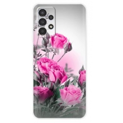 Husa Silicon Compatibila Cu Samsung A53 5G, Trandafiri Roz