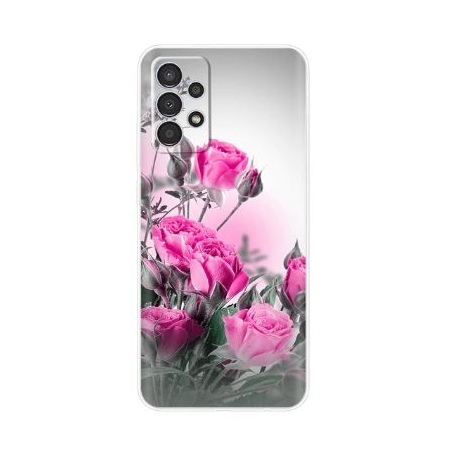 Husa Silicon Compatibila Cu Samsung A53 5G, Trandafiri Roz