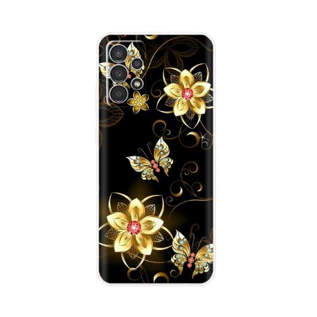 Husa Silicon Compatibila Cu Samsung A53 5G, Gold & Black