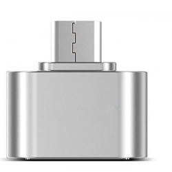 Adaptor Metalic OTG USB Type C tata la USB 3.0 mama Gri