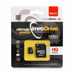 Card MicroSD 64GB + Adaptor (Clasa 10) IMRO