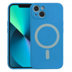 Husa Magsafe compatibila cu Apple iPhone 11, albastra, functie incarcare wireless