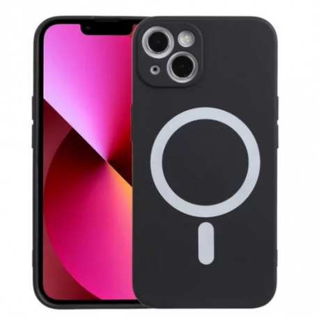 Husa Magsafe compatibila cu Apple iPhone 12, neagra, functie incarcare wireless