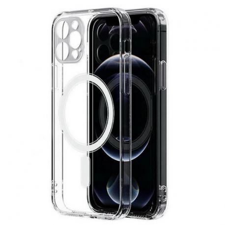 Husa Magsafe compatibila cu Apple iPhone 11, Transparenta, functie incarcare wireless