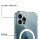 Husa Magsafe compatibila cu Apple iPhone 12 Pro Max, Transparenta, functie incarcare wireless
