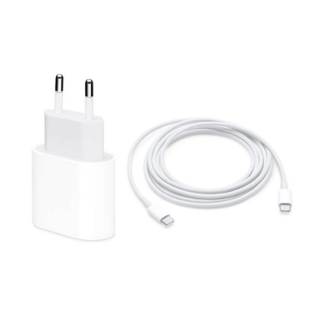 Incarcator de priza USB-C cu cablu Type C to Type C, compatibil cu Samsung Galaxy A03, 25W, alb, 1 metru