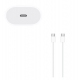 Incarcator de priza USB-C cu cablu Type C to Type C, compatibil cu Samsung Galaxy A03, 25W, alb, 1 metru