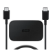 Incarcator de priza USB-C cu cablu Type C to Type C, compatibil cu Samsung Galaxy A53 5G, 25W, negru, 1 metru