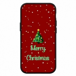 Husa personalizata Paramount model Merry Christmas 1, compatibila cu Apple iPhone 7 Plus, silicon cu interior microfibra, negru