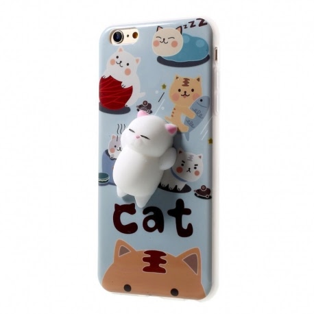 Husa APPLE iPhone 5\5S\SE - 4D Squishy (Cats in Heaven)