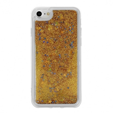 Husa SAMSUNG Galaxy A5 2018 / A8 2018 - Glitter Lichid (Auriu)