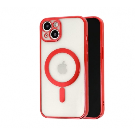 Husa HQ MagSure compatibila cu Apple iPhone 13 Pro Max, Rosu, incarcare wireless