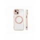 Husa HQ MagSure compatibila cu Apple iPhone 14, Rose Gold, incarcare wireless