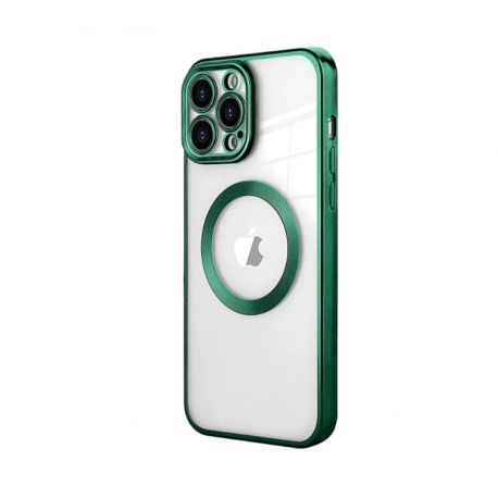 Husa HQ MagSure compatibila cu Apple iPhone 13 Pro Max, Verde Inchis, incarcare wireless