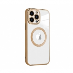 Husa HQ MagSure compatibila cu Apple iPhone 13, Auriu, incarcare wireless