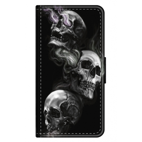 Husa personalizata tip carte HQPrint pentru Xiaomi Redmi 8, model Skulls, multicolor, S1D1M0032