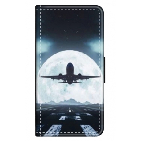 Husa personalizata tip carte HQPrint pentru Xiaomi Redmi 8, model Moon Landing, multicolor, S1D1M0077