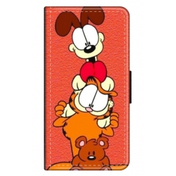 Husa personalizata tip carte HQPrint pentru Xiaomi Redmi 8, model Garfield, multicolor, S1D1M0085