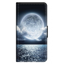 Husa personalizata tip carte HQPrint pentru Xiaomi Redmi 8, model Moon Sky, multicolor, S1D1M0228