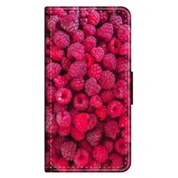 Husa personalizata tip carte HQPrint pentru Xiaomi Redmi 8, model Zmeura, multicolor, S1D1M0234