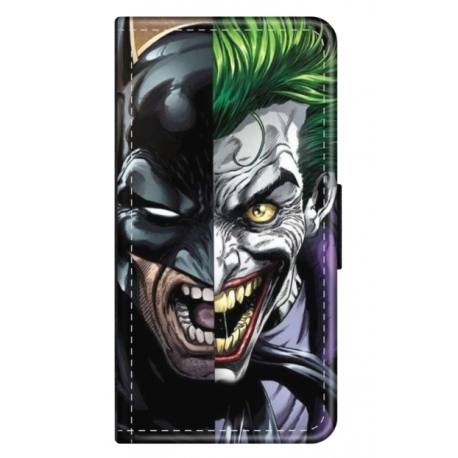 Husa personalizata tip carte HQPrint pentru Samsung Galaxy A02S, model Batman VS Joker, multicolor, S1D1M0012