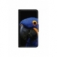 Husa personalizata tip carte HQPrint pentru Samsung Galaxy A02S, model Blue Parrot, multicolor, S1D1M0145