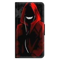 Husa personalizata tip carte HQPrint pentru Samsung Galaxy A02S, model Evil Hoodie Man, multicolor, S1D1M0197