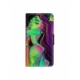 Husa personalizata tip carte HQPrint pentru Samsung Galaxy A03S, model Colorful Girl, multicolor, S1D1M0249
