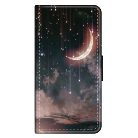 Husa personalizata tip carte HQPrint pentru Samsung Galaxy A03S, model Falling Stars, multicolor, S1D1M0269