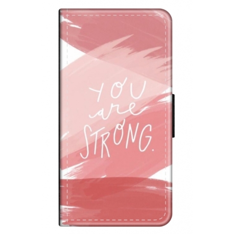 Husa personalizata tip carte HQPrint pentru Samsung Galaxy A03S, model You are Strong, multicolor, S1D1M0275