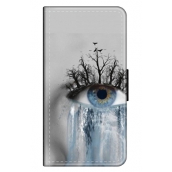 Husa personalizata tip carte HQPrint pentru Samsung Galaxy A03S, model Teary Eye, multicolor, S1D1M0307