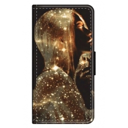 Husa personalizata tip carte HQPrint pentru Samsung Galaxy A03S, model Golden Girl, multicolor, S1D1M0350