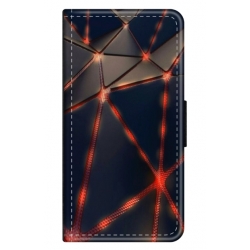 Husa personalizata tip carte HQPrint pentru Samsung Galaxy A03S, model Lava Triangles, multicolor, S1D1M0367