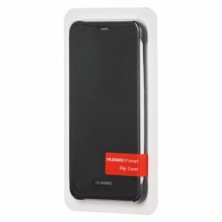 Husa Originala HUAWEI P Smart - Flip Cover (Negru)