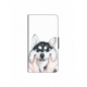 Husa personalizata tip carte HQPrint pentru Samsung Galaxy A12, model Fluffy Dog, multicolor, S1D1M0033
