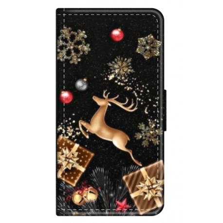 Husa personalizata tip carte HQPrint pentru Samsung Galaxy A12, model Reindeer 2, multicolor, S1D1M0052