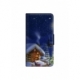 Husa personalizata tip carte HQPrint pentru Samsung Galaxy A12, model Christmas Cottage, multicolor, S1D1M0059